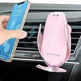 Mingpou Smart Sensor Kabellose KFZ-Ladegerät-Halterung, 10 W, Qi, schnelles Laden/magnetische DC-Ladung, Auto-Klemmung, Handyhalterung, kompatibel mit allen Handys, iPhone, Samsung, Google Pix