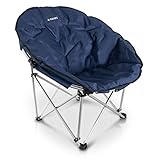 Navaris Moon Chair Faltsessel rund - Camping Stuhl Outdoor Klappstuhl - Campingstuhl mit Tasche - Angelstuhl Falt Sessel - Klappsessel div. Farb