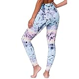 MEITING Damen Stretch Yoga Leggings Jogginghose High Taille Bauchkontrolle Po Lift Anti-Cellulite Kompressionshose Sport Leggings Aktive Hose in voller Länge Für Lauftraining F