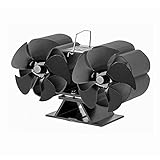 Aktualisiert 5-Blade Heat Powered Fan,Kaminlüfter Selbstbetriebener Überhitzungsschutz Heizherd-Fan,Eco-Friendly und effiziente F