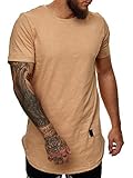 Herren T Shirt Poloshirt Polo Longsleeve Kurzarm Shirt Modell 3659 Beige M