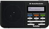 TechniSat DIGITRADIO 210 Digital-Radio mit Direktwahltaste zu Deutschland-Radio, tragbar, DAB+, UKW, zweizeiliges LCD-Display, Teleskopantenne, Kopfhöreranschluss, Favoritenspeicher, Netzteil, schw