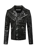 Freaky Nation Herren My Fire-FN Lederjacke, Black, 3XL