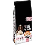 PURINA PRO PLAN Medium & Large Adult 7+ Hundefutter trocken mit OPTIDERMA, reich an Lachs, 1er Pack (1 x 14kg)