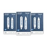 Wurkin Stiffs - 3 Paar 5,1 cm Steff-N-Stay Magnet-Kragenstäbchen aus Kunststoff mit Aufbewahrungsbox