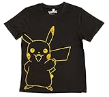 PKM Pikachu schwarz | T-Shirt (140)