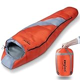 EEGLOO | Mumienschlafsack − Outdoor Schlafsack 3 Jahreszeiten bis 0℃ − Für Camping und Bergsteigen, Festival − Leicht & kompakt − Bis 215