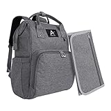 Apexillio Baby Wickelrucksack Wickeltasche Babytasche Rucksack mit Wickelunterlage multifunktional wasserabweisend Große Kapazität Babytasche Reisetasche für Unterweg