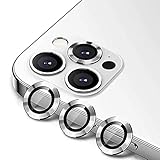 Kamera-Objektivschutz für iPhone 13 Pro Max/iPhone 13 Pro, kratzfest, HD gehärtetes Glas, stoßfest, Schutzfilm (Silber, für iPhone 13 Pro)