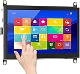 Touchscreen Monitor Touchscreen für Raspberry Pi 4, kapazitiver HDMI-Monitor für Raspberry Pi, Windows (7 Zoll)