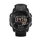 ershixiong Smartwatch Herren, 5 ATM Wasserdicht Fitnessuhr,Sport Militär Armbanduhren,Damen Wearable Sp