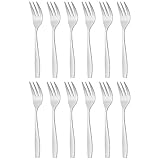 GRÄWE Kuchengabeln 12 Stück, klein aus Edelstahl, 12er Pack Kuchengabel Set, 12-teilig - Serie König
