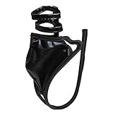 Durchsichtige T-Back-Tangas Für Herren Sexy Low Rise Bulge Tanga Unterwäsche U Convex Durchsichtige Bikini-Slip Shorts (Freie Größe,Schwarz)