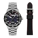 Zeppelin Herrenuhr Automatik Eurofighter Set 7268M-3-S