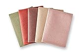 saewelo 5er Set Halbleinen Geschirrtücher in Geschenkverpackung | 49 x 70 cm | Made in Europe | Küchentücher | Geschirrhandtücher | Trockentücher | Waffeltücher (Farbenmix, 5-Set)
