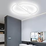 liushop Deckenleuchte Moderne LED Deckenleuchte Hälfte Rundkreis Deckenleuchte für Wohnzimmer Esszimmer Schlafzimmer Küche Dekoration Licht LED Deckenleuchte Deckenlampe (Body Color : White)