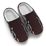 CHNOT Nordische Wikinger Herren Hausschuhe Plüsch Pantoffeln Rutschfester Slipper Wärme Home Slippers für Drinnen und Draussen im Herbst und Winter White 41