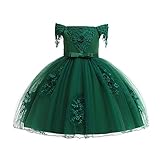 Allence Baby Partykleid Blumenmädchen Hochzeitskleid Brautjungfer Kleid Kleinkinder Mädchen Abendkleid Babykleid Geburtstagskleid Festkleid Taufkleid Schleife Festlich Festzug Kleidung 1-6 J