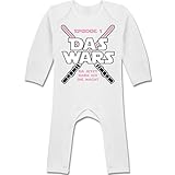 Shirtracer Baby Geschenke zur Geburt - Das Wars Jetzt Habe ich die Macht Mädchen - 12/18 Monate - Weiß - Langarm - BZ13 - Baby-Body Langarm für Jungen und M