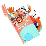 Vicloon Stoffbuch, Bilderbuch aus Stoff mit vielen Fühl und Spieleffekten, Hochwertiges Kleinkindspielzeug, Baby Buch,Wunderschön Gestaltetes Babyspielzeug, Weiches Knisterbuch für Babys (22x13cm)