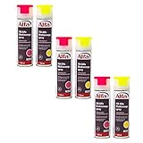 Markierungsspray 6 x 500 ml (3 Liter) Neon-Gelb Neon-Pink für saubere und präzise Markierungen mit flexibler 360° Sprühanwendung (Überkopffunktion) auch für feuchte Untergründe und Minustemp