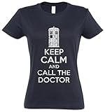 Urban Backwoods Keep Calm and Call The Doctor Damen T-Shirt Blau Größe L