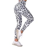 QTJY Regenbogen Jogginghose Fitness Yogahose schöne Farbe Stretch Übung Fitness Leggings hohe Taille Hüfte Yogahose F S