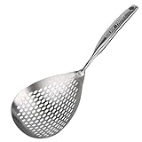 Schaumlöffel Edelstahl ,Abseihlöffel,Schaumkelle ,aus Edelstahl 304.Es ist ein Filterlöffel zum Kochen und Braten, Siebkelle für Küche, Schlitzlöffel,Spülmaschinenfest（ Groß）