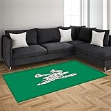 Wohnzimmer Teppich Grüner Weißer Stern CartoonTeppich Esszimmer Flauschiger Kurzflor Teppich Anti-Rutsch Unterseite,Waschbar Bis 30 Grad,Super Soft,Pflegeleichter 200 x 300