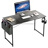 SogesHome Schreibtisch Computertisch, Home Office Tisch Computertisch mit Stoff-Seitentasche, Konferenztisch 120 * 60cm, PC Schreibtisch,SH-AGJJ-D01-120B