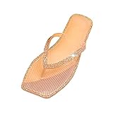 Damen Lässig Flache Hausschuhe Sandalen Flache Flip-Flops Rutschfeste Modische Atmungsaktive Outdoor-S