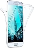 moex Double Case für Samsung Galaxy A3 (2017) Hülle Silikon Transparent, 360 Grad Full Body Rundum-Schutz, Komplett Schutzhülle beidseitig, Handyhü