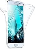 moex Double Case für Samsung Galaxy A3 (2017) Hülle Silikon Transparent, 360 Grad Full Body Rundum-Schutz, Komplett Schutzhülle beidseitig, Handyhü