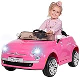 Actionbikes Motors Kinder Elektroauto FIAT 500 - Lizenziert - Mp3 - USB - SD - 2,4 Ghz Rc Fernbedienung - Not Stop - Softstart - Elektro Auto für Kinder ab 3 J