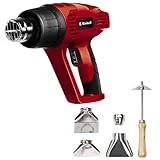 Einhell Heißluftpistole TH-HA 2000/1 (2000 W, 2 Temperaturstufen 350°/550°, Überhitzungsschutz, inkl. 4 Düsen und Farbkratzer)