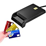 Plyisty USB Smart Card Reader für ID CAC DNIE ATM IC SIM Bank Chipkarte Steuerkartenleser Writer, Kompatibel für Window