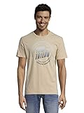 TOM TAILOR Herren 1026383 Logo T-Shirt, 11485-Sandy Beige, XXL