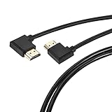 sourcing map HDMI-Verlängerungskabel, rechter 90-Grad-Winkelstecker auf linker 90-Grad-Stecker-Adapter, Hochgeschwindigkeits-Digital-PVC-Draht für TV PC, 10