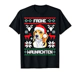 Beagle Frohe Waunachten Weihnachten Hund Xmas X-Mas T-S