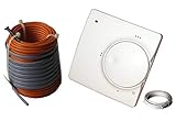 HoWaTech Elektrische Fußbodenheizung Komplettset zum individuellen Verlegen Profi Thermostat 510, Länge & Fläche:63lfm / 4-8.5m²