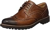 Clarks Montacute Wing 203517867, Herren Schnürhalbschuhe, Braun (Dark Tan Lea), 45 EU