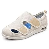 MLLM Weite verstellbare Schuhe, verstellbare Diabetiker-Schuhe, atmungsaktive Korrektur-Rehabilitationsschuhe, beige_44, extra breite D