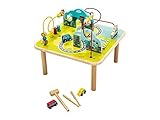 Playtive XXL Spieltisch aus Holz mit Perlen Labyrinth Autos Boot Hammer & Heringe 10 Stück