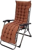 Gartenkissen Sun Lounger Kissen, Gartenmöbel Kissen -Patio Garten Liegestuhl Recliner Lounge Dicke Pad Outdoor Sitzecke Kissen (Color : Brown, Size : 160 * 53 cm)