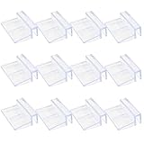 jingming Glasabdeckungs-Clips für Aquarien, Aquarium Abdeckung Halterung Unterstützung, Aquarium Deckelhalterung - 12 Stück, 6 mm, Acryl Aquarium Glas Abdeckung Clip Stuetzhalter Unterstützung H