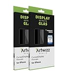 Artwizz CurvedDisplay (2er Pack) Schutzglas geeignet für [iPhone SE (2020) / 8/7 / 6S / 6] - Displayschutz aus Panzerglas mit 100% Display-Abdeckung - Schw