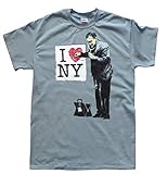 Banksy New York Hellblau T-Shirt, Größe XL