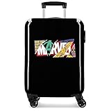 Power Marvel Koffer, schwarz, 38 x 55 x 20 cm, starr, ABS, seitlicher Zahlenkombinationsverschluss, 34 l, 2 kg, 4 Doppelrollen, Handgepäck