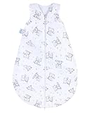 Julius Zöllner Baby Sommerschlafsack aus 100 Prozent Baumwolle, Größe 90, 12-24 Monate, Standard 100 by OEKO-TEX, Made in EU, Häschen und E