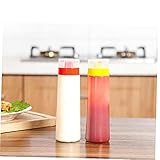 TOSSPER 1 Stück Silikon 4 Loch Salat Ketchup Sauce Flasche Squeeze Dispenser Cruet Würzen Container Küchenzubehö